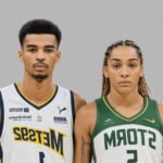 Gabby Williams lors d'un match de basket avec l'équipe de France